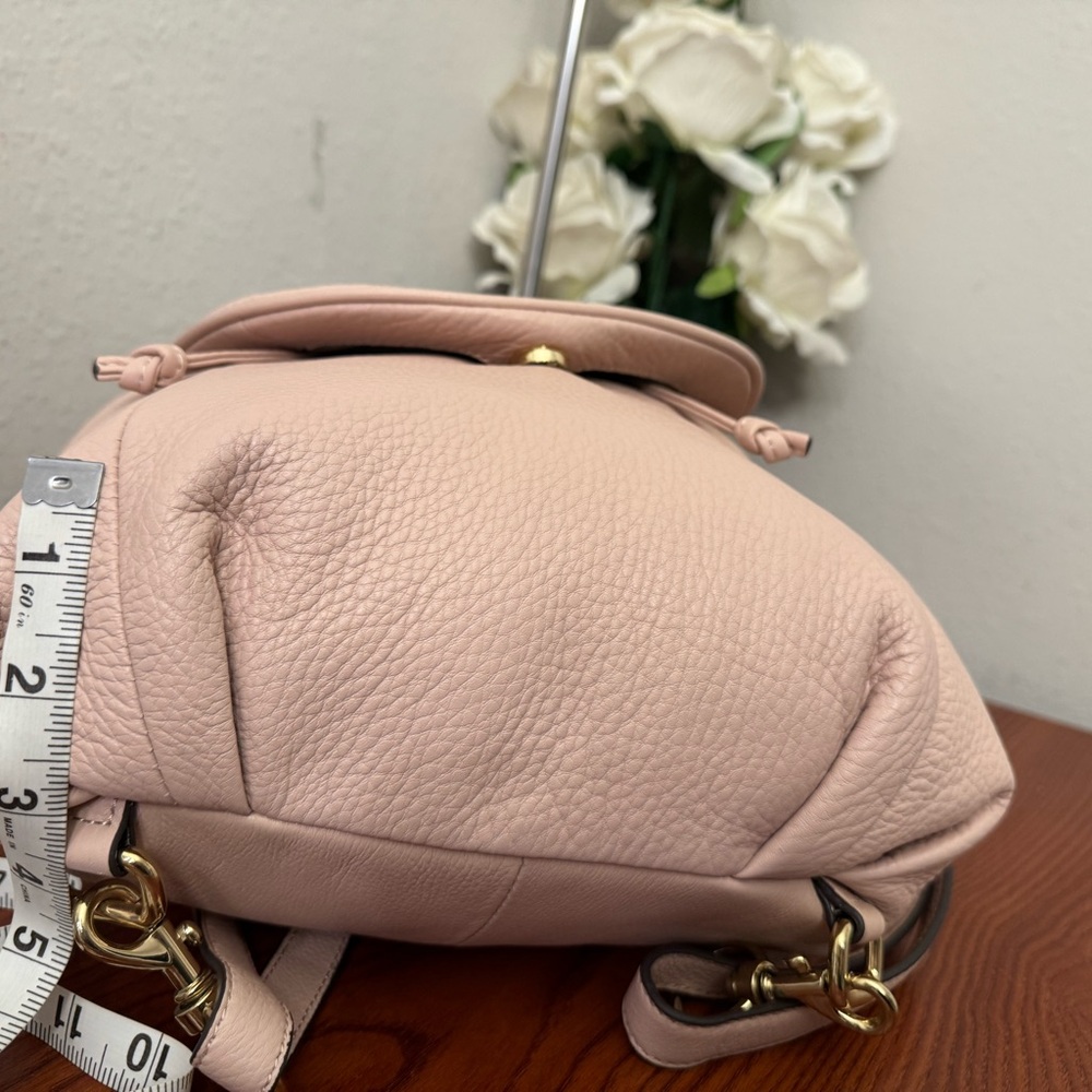 Chic Blush Leather Women's Backpack - image 13